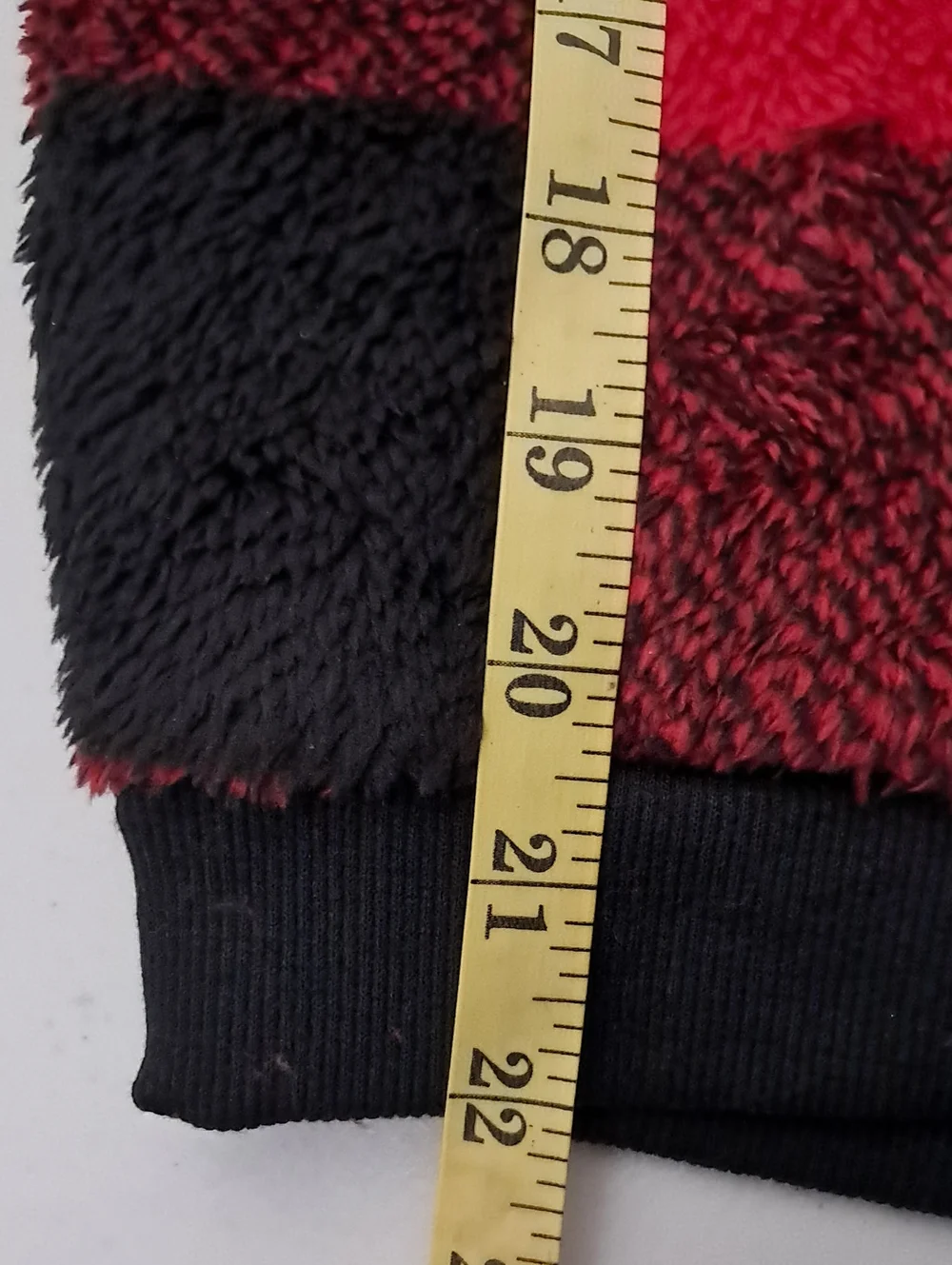 Girls Size 8-9  Red & Black Buffalo Plaid Sherpa Hoodie
